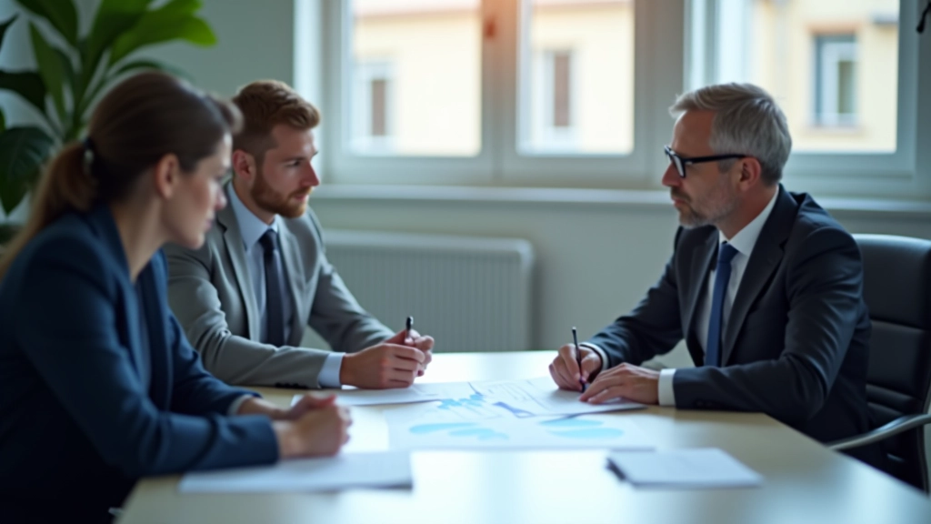 Finansų analitikai diskutuoja apie verslo vertės apskaičiavimą su grafikais
