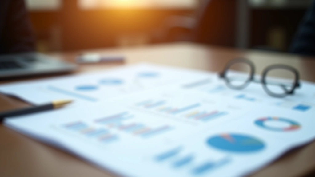 Biuro stalas su finansinėmis ataskaitomis, diagramomis ir pelno rodikliais, kurie rodo įmonės finansinę sveikatą