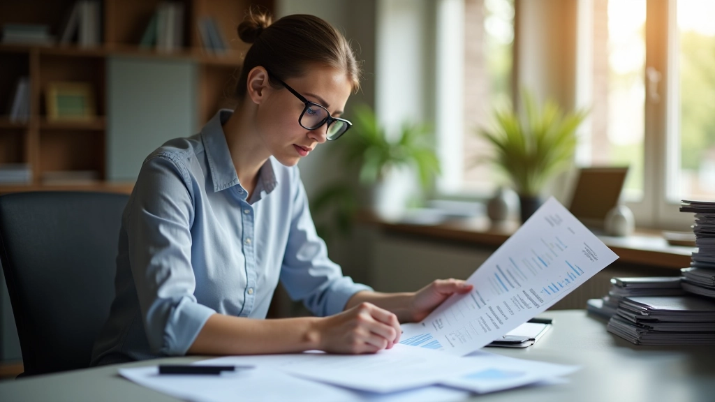 Finansų konsultantas peržiūri įmonės metinę ataskaitą ir pelno šaltinį